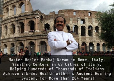 Dr Naram in Rome, Italy. Visiting Centers in 63 Cities of Italy, Helping Hundreds of Thousands of Italians Achieve Vibrant Health with his Ancient Healing System